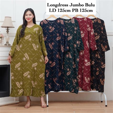 Jual Daster Panjang JUMBO LD 130cm Longdress JUMBO Bahan Rayon Adem