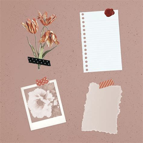 Floral feminine scrapbook collage an | Premium PSD - rawpixel