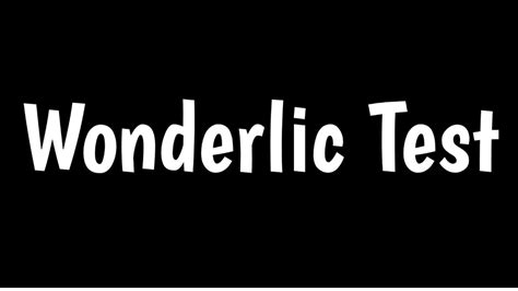 Wonderlic Test Wonderlic Contemporary Cognitive Ability Test