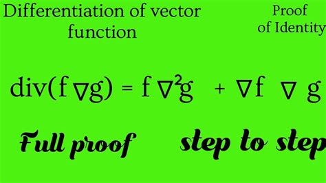 Vector Identity No 4 Full Proof Step To Step Gradient Divergence And Curl Youtube