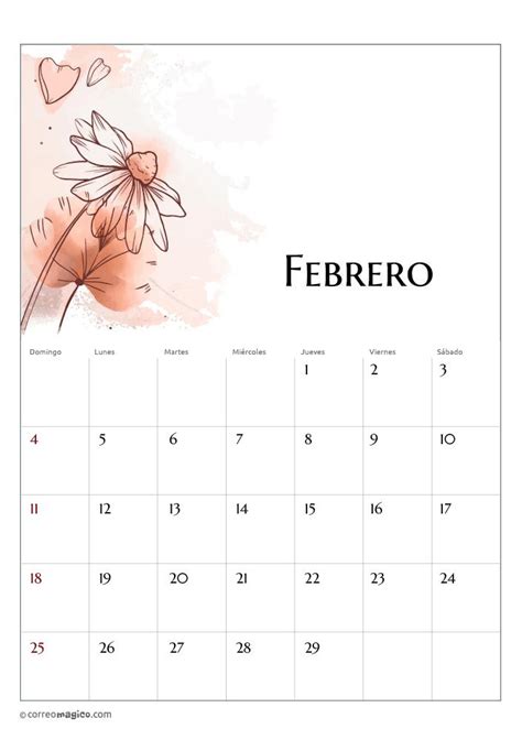 Calendario 2024 Para Personalizar E Imprimir O Compartir Febrero