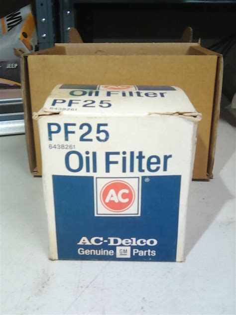 AC Delco PF25 Cross Reference Oil Filters Oilfilter Crossreference