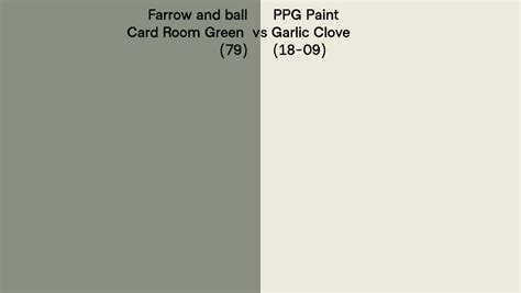 Farrow And Ball Card Room Green 79 Vs Ppg Paint Garlic Clove 18 09