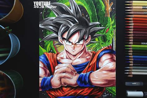 Songoku Colored Pencil Drawing Dragonballz Amino