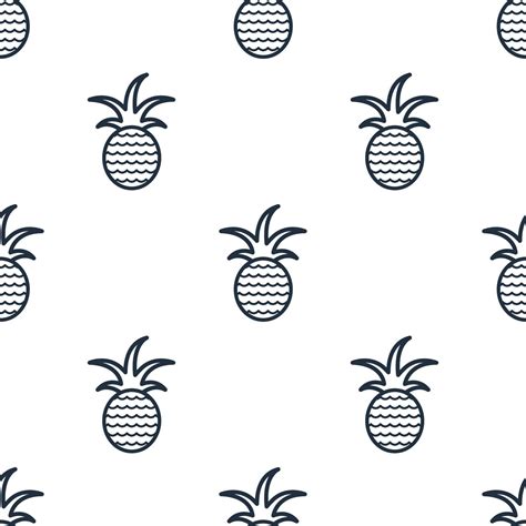 Seamless Pineapple Pattern Background Vector And Illustration 11718269 Vector Art At Vecteezy