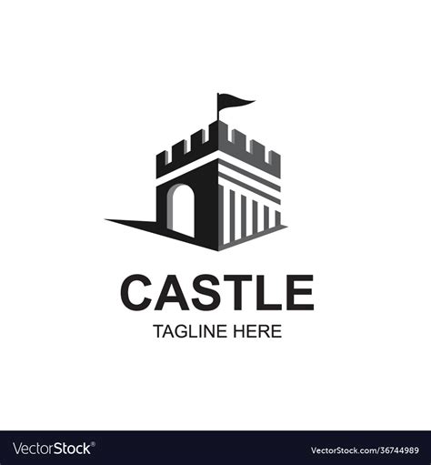 Castle Logo Design Template Royalty Free Vector Image