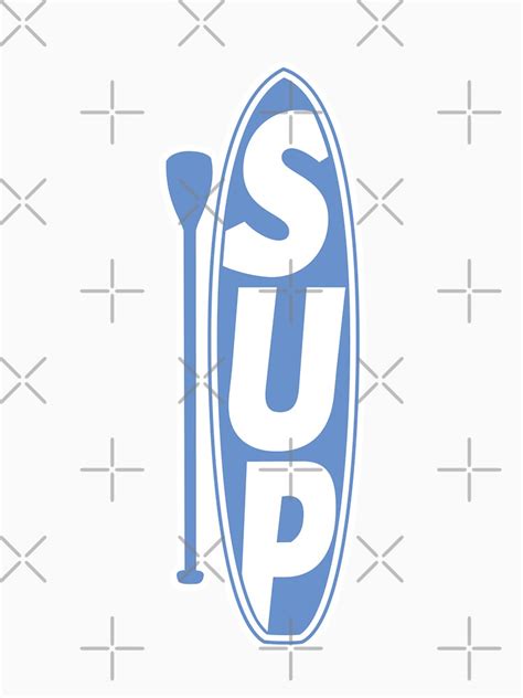 Stand Up Paddleboard Logo Blue Sky T Shirt For Sale By Mayhemdesigns