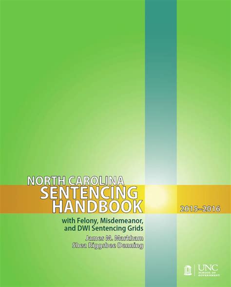 New Sentencing Handbook AvailableNorth Carolina Criminal Law