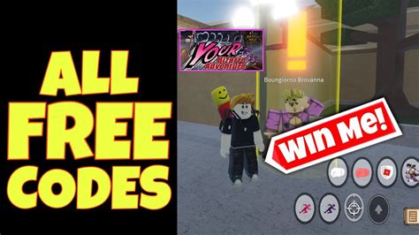 Yba New All Free Codes Your Bizarre Adventure Free Rokakaka Free A