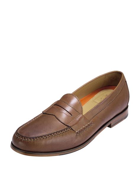 Cole Haan Leather Pinch Grand Penny Loafer in Papaya (Brown) for Men - Lyst