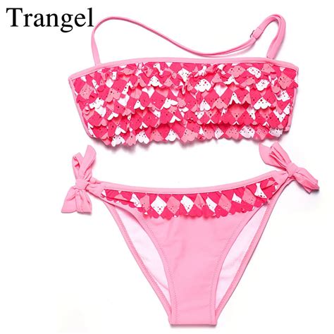 Trangel Bikini Marque Bandeau Push Up Bikini Maillot De Bain Femme Lady