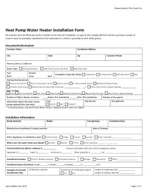 Fillable Online Fill Ioheat Pump Water Heaterfill Free Fillable Heat