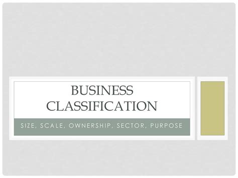 Business Classification Ppt Download