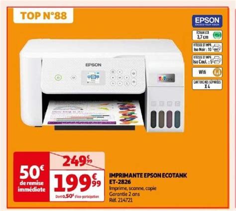 Promo Imprimante Epson Ecotank Et Chez Auchan