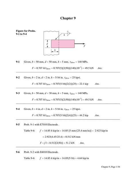 Shigley Mechanical Engineering Design 9th Edition Solutions Si Units 1