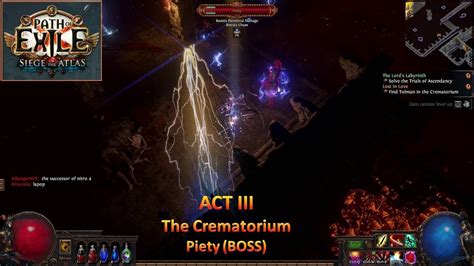 Path Of Exile ACT III The Crematorium Fighting Against Piety