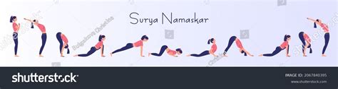 Surya Namaskar Greeting Sun Complex Asanas