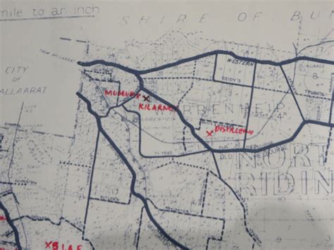 Map Shire Of Buninyong C1970