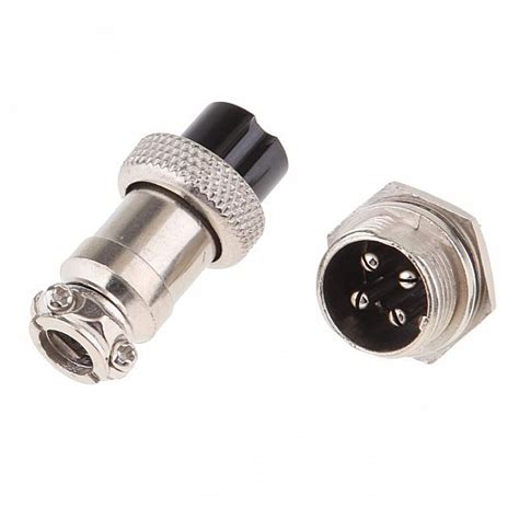 Gx16 4 Pin Circular Aviation Socket Plug Male And Female Panel Connector