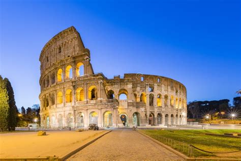 Night at the Colosseum in Rome, Italy Stock Photo - Image of night ...