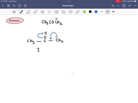 draw 2 resonance structures of CH3COCH2-