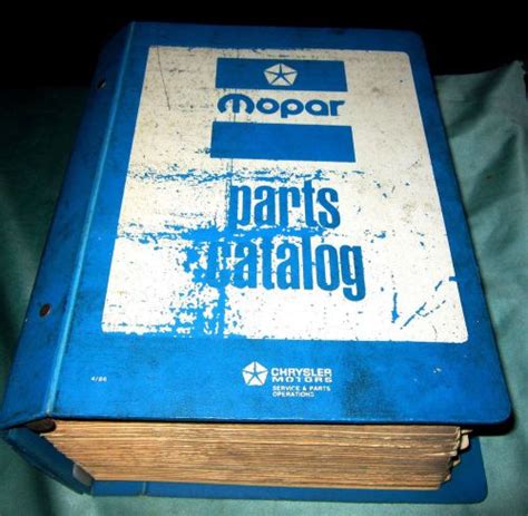 Buy 1986 Early 1987 Mopar Dodge Passenger Car Parts Book Manual Catalog