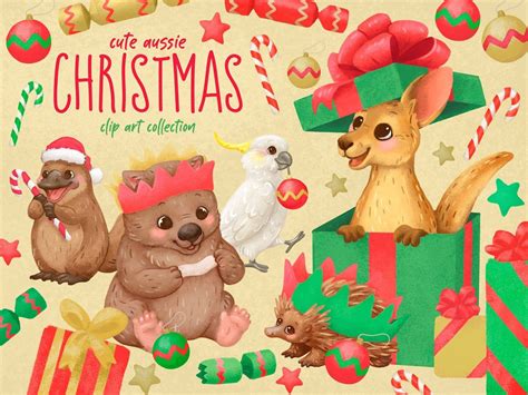 Cute Aussie Christmas Clipart Australian Christmas Clipart Australian