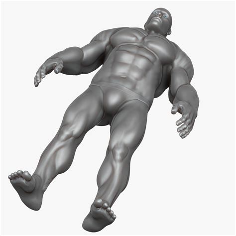 Muscular Man 3 Zbrush Sculpt 3D Model 39 Unknown Obj Ztl Free3D