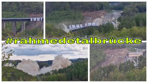 Sprengung der Rahmedetalbrücke an der A45 Sauerlandlinie Talbrücke