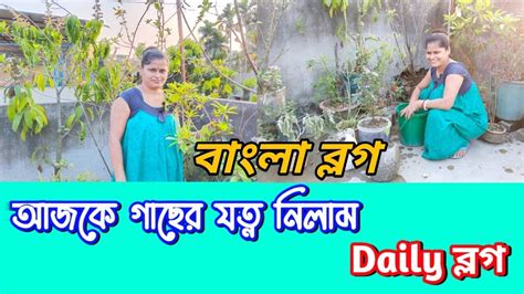 বাংলা ব্লগ 🤗 Daily ব্লগ আজকে গাছের যত্ন নিলাম 🪴 Nandisikdar Youtube