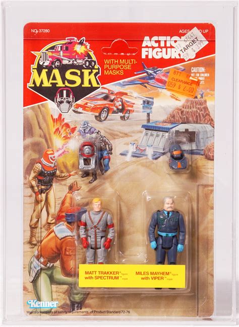 1986 Kenner MASK 2-Pack Carded Action Figures - Matt Trakker & Miles Mayhem