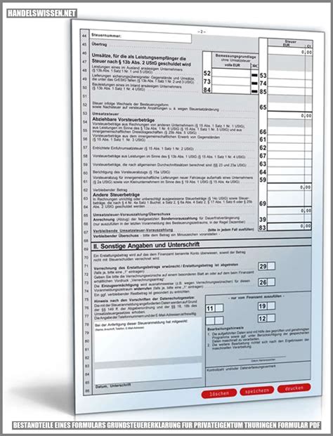 Grundsteuererklarung Fur Privateigentum Thuringen Formular Pdf