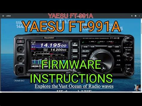 Yaesu Ft A Firmware Instruction Manual Link Youtube