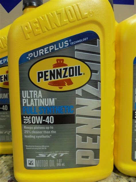 Mopar Performance Srt Oil 0w40 Full Synthetic Pennzoil 62 Hellcat 64