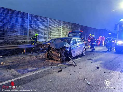 Oö Wieder schwerer Unfall auf der B 3 vier Pkw beteiligt vier