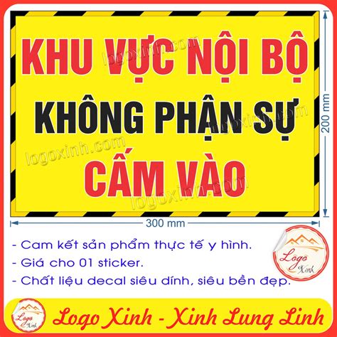 Mua LOGO TEM STICKER KHU VỰC NỘI BỘ KHÔNG PHẬN SỰ CẤM VÀO NO ENTRY BIẾN