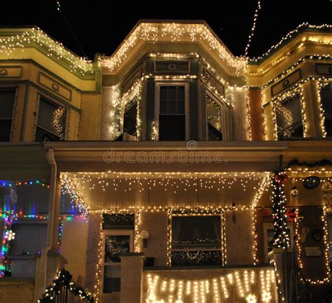 Baltimore Christmas Lights stock image. Image of 34th - 18110617