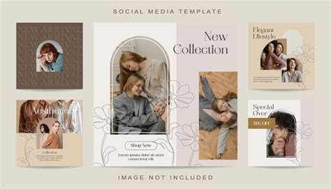 Premium Vector Minimalist Concept Fashion Collection Social Media