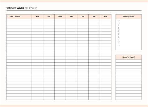 Printable Weekly Schedule Template | Schedule calendar, Weekly schedule ...