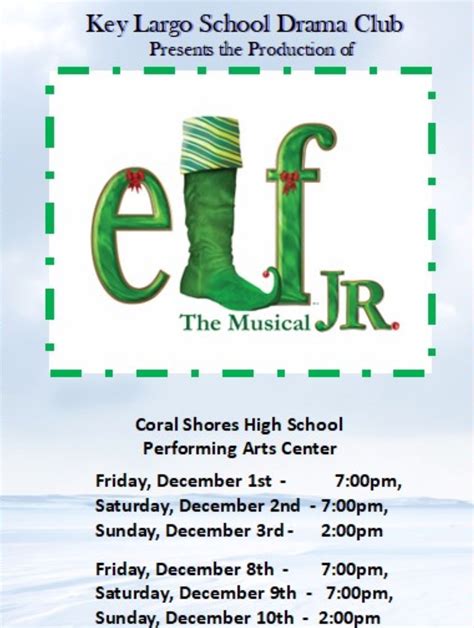 Elf The Musical Jr. at Key Largo School - Performances December 1, 2023 ...