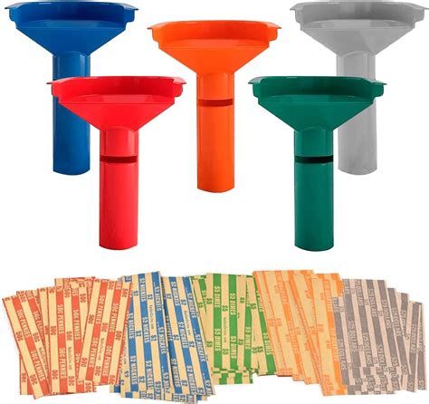 Nadex Easy Wrap 5 Coin Tube Set With 110 Wrappers Included Funnel