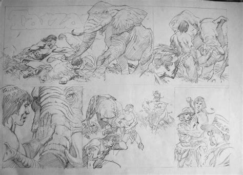 Art Tom Grindberg New Tarzan Strip Roy Thomas Tom Grindberg Art