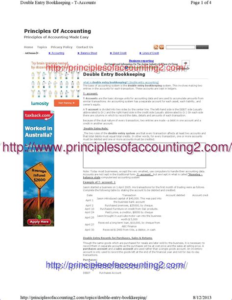 Double entry bookkeeping t accounts by Methee Maseeh - Issuu