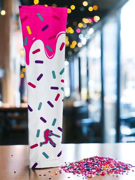 ice cream arm sleeve pink  white