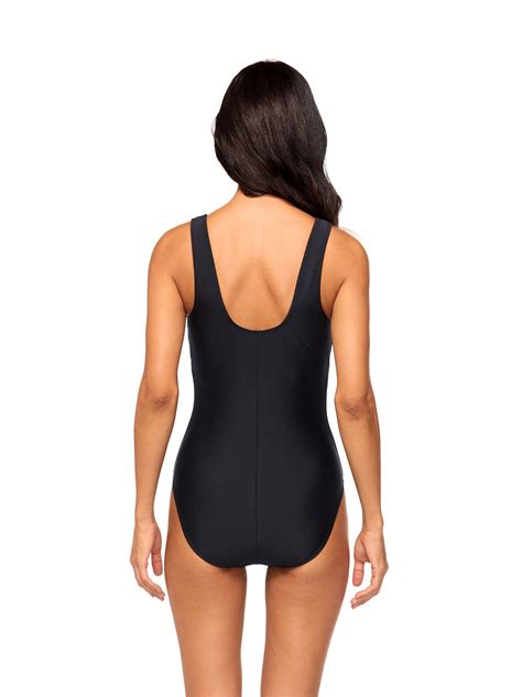 Reebok Women S Logo One Piece Swimsuit With Zipper Upf 50 Sizes Xs Xxl