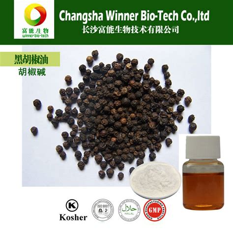 Black Pepper Extract Piperine 98 Cas 94 62 2 Gmp Factory Kosher Iso China Winner Price