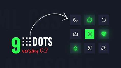 9 Dots Navigation Menu Using Html Css And Javascript Youtube