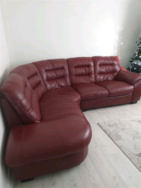 DFS red leather corner sofa | in Bradford, West Yorkshire | Gumtree