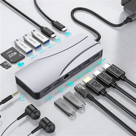 Buy Rocketek Usb C Hub In Laptop Docking Station With Triple