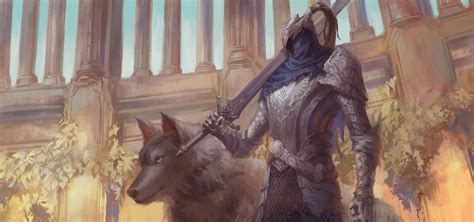 Artorias The Abysswalker And Great Grey Wolf Sif Dark Souls And 1 More